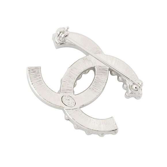 CHANEL Brooch CC Logo Metal/Rhinestone - Picture 3 of 7